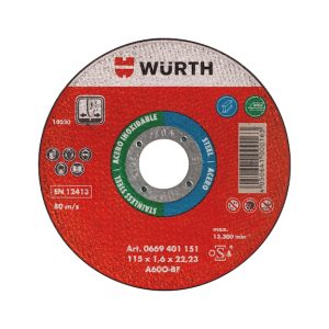 Disco Corte Slim D.115X1.0MM - WURTH
