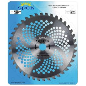 Disco para Roçadora Diamantado 40 Dentes Profissional - SPEK