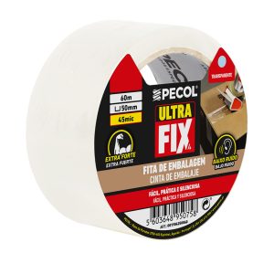 Fita Adesiva Transparente Baixo Ruído 50mm x 60mts - PECOL